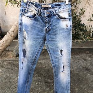 NW Zara Trafaluc Slim Distressed 👖, Sz 6